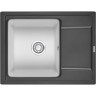 Кухонная мойка GRANULA HIBRID HI-65 чёрный/арктик HI-65 CHEPHYII/APKTIK