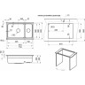 Кухонная мойка GRANULA KS-7304U, арктик (белый) 7304U APKTIK
