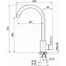 Смеситель для кухни GRANULA ST-4031 шварц (черный металлик) ST-4031 SHBAPC